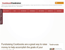 Tablet Screenshot of cookbookfundraiser.com